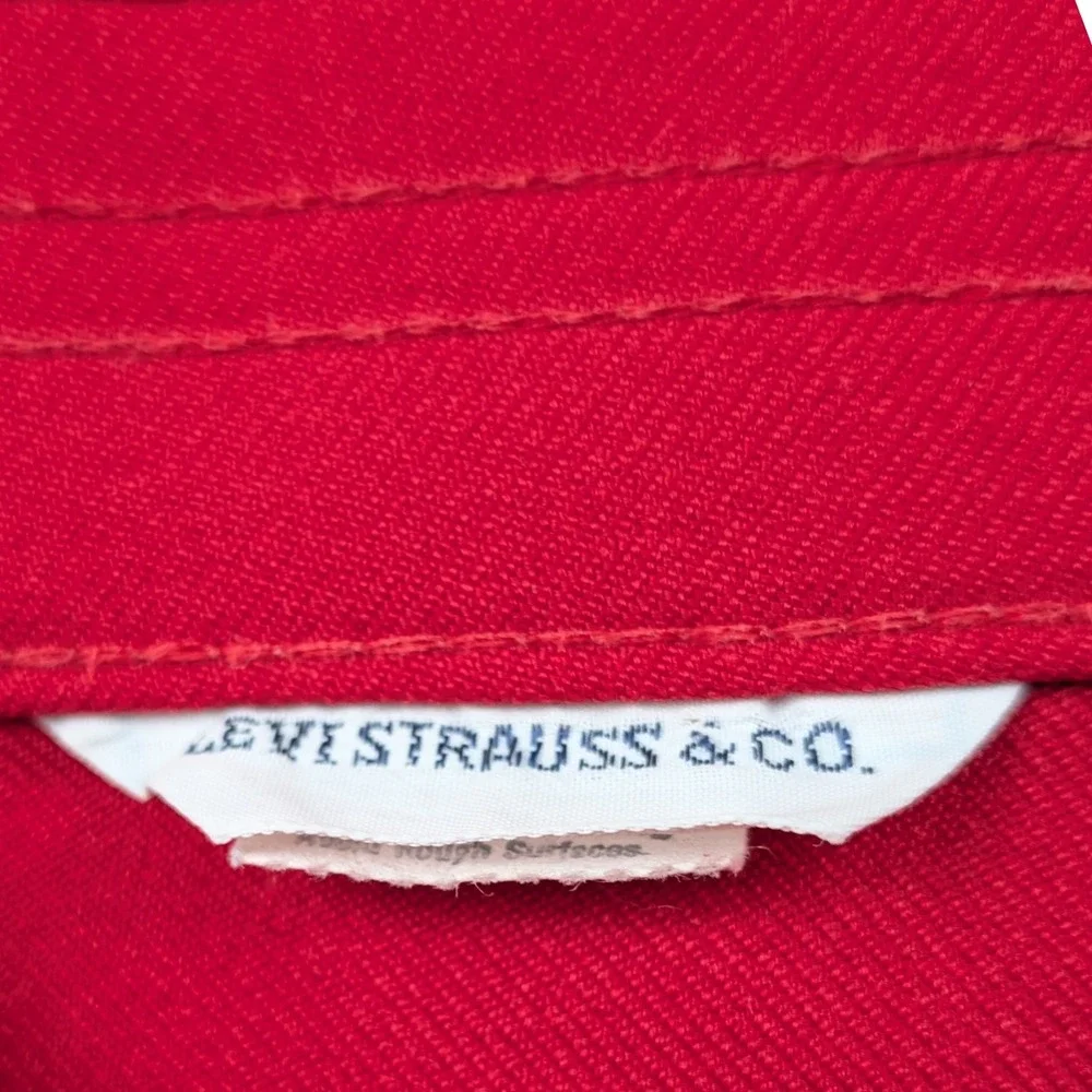 VTG Levi's Pants Men's 34x32 Red Wide Leg Bell Bottoms White Tab Disco Flare 70s